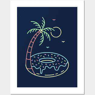 Summer Vacation at Donut Beach Posters and Art